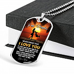 Mom to My Daughter Never Forget that I Love You if I Could Give You One Thing Dog Tag Pendant Necklace - Dog Tag (Silver)