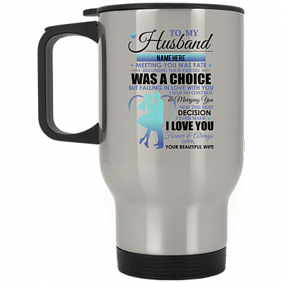 14 oz. Silver Travel Mug