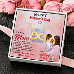 To My Mom You Are My Best Friend Always There with Advice Infinity Heart Pendant Necklace