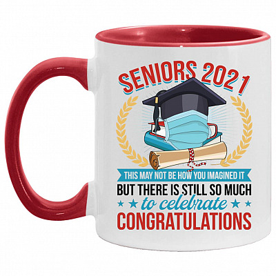 Seniors Accent Mug, White/Red, 11 oz. Accent Mug