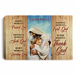 Personalized Jesus Hugs Happy Moments Praise God Difficult Moments Seek God Framed Canvas - Unframed Poster, White, 0.75'' Framed Canvas Personalized Jesus Hugs Happy Moments Praise God Difficult Moments Seek God Framed Canvas - Unframed Poster, White, 0.75'' Framed Canvas