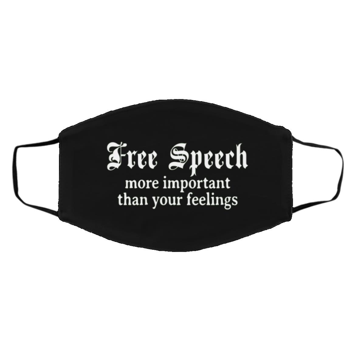 Speech Mask, Black, Cloth Face Cover – Medium/Large