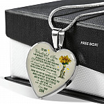 Son To My Wonderful Mom I Am Because You Are So Much Of Me Is Made From Heart Pendant Necklace - Heart Luxury Necklace (Silver)