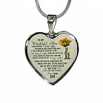 Son To My Wonderful Mom I Am Because You Are So Much Of Me Is Made From Heart Pendant Necklace - Heart Luxury Necklace (Silver)