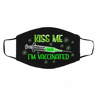 Kiss Mask, Black, Cloth Face Cover – Medium/Large