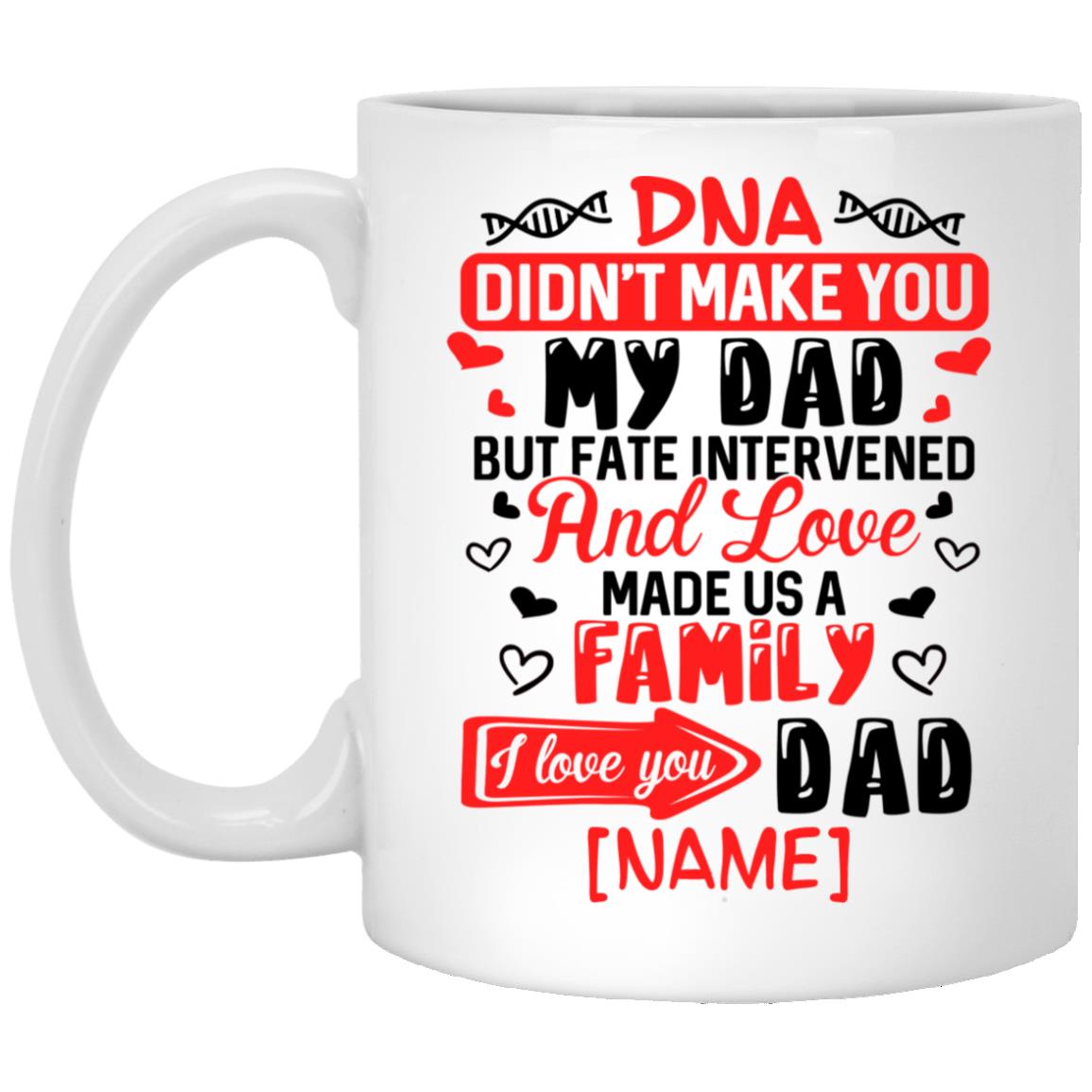 Personalized DNA, White, 11 oz. White Mug Personalized DNA, White, 11 oz. White Mug