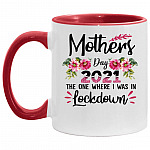 mother day accent, White/Red, 11 oz. Accent Mug