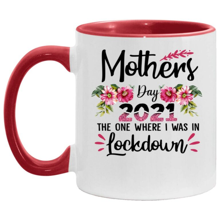 mother day accent, White/Red, 11 oz. Accent Mug