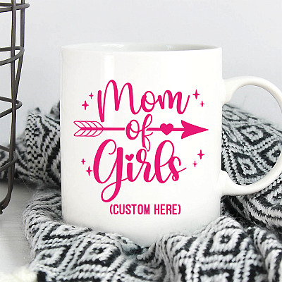Alternative view of Personalized Mom Of Girls Ceramic Coffee Mug - Water Bottle - Mother Daughter Gifts