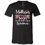 Mothers Day 2021 Quarantine Gift, Black, V-Neck T-Shirt