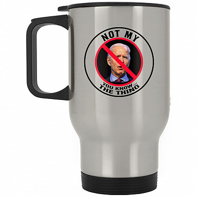 14 oz. Silver Travel Mug