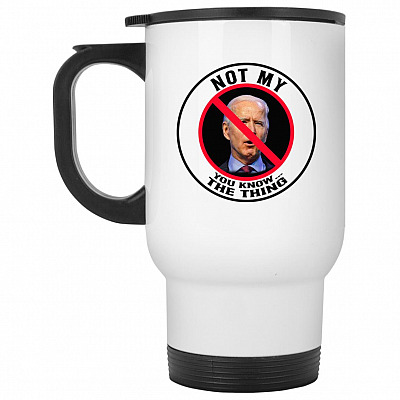 14 oz. White Travel Mug