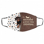 Dachshund Kisses Fix, White, Cloth Face Cover – Medium/Large