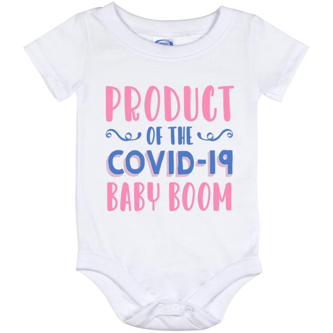Product of the Baby Boom Funny Baby, White, Baby Onesie - 12 Month Product of the Baby Boom Funny Baby, White, Baby Onesie - 12 Month