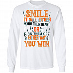 Smile It Will Either Warm, White, Long Sleeve
