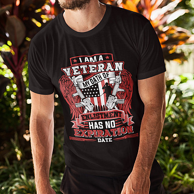 Alternative view of I Am A Veteran Shirts - My Oath Of Enlistment Has No Expiration Date T-shirt