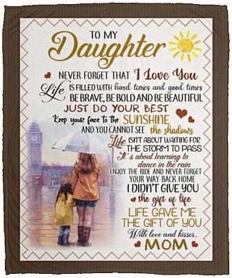 Mom Daughter Blanket, White, Cozy Plush Fleece Blanket - 50x60