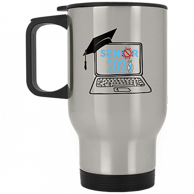 14 oz. Silver Travel Mug