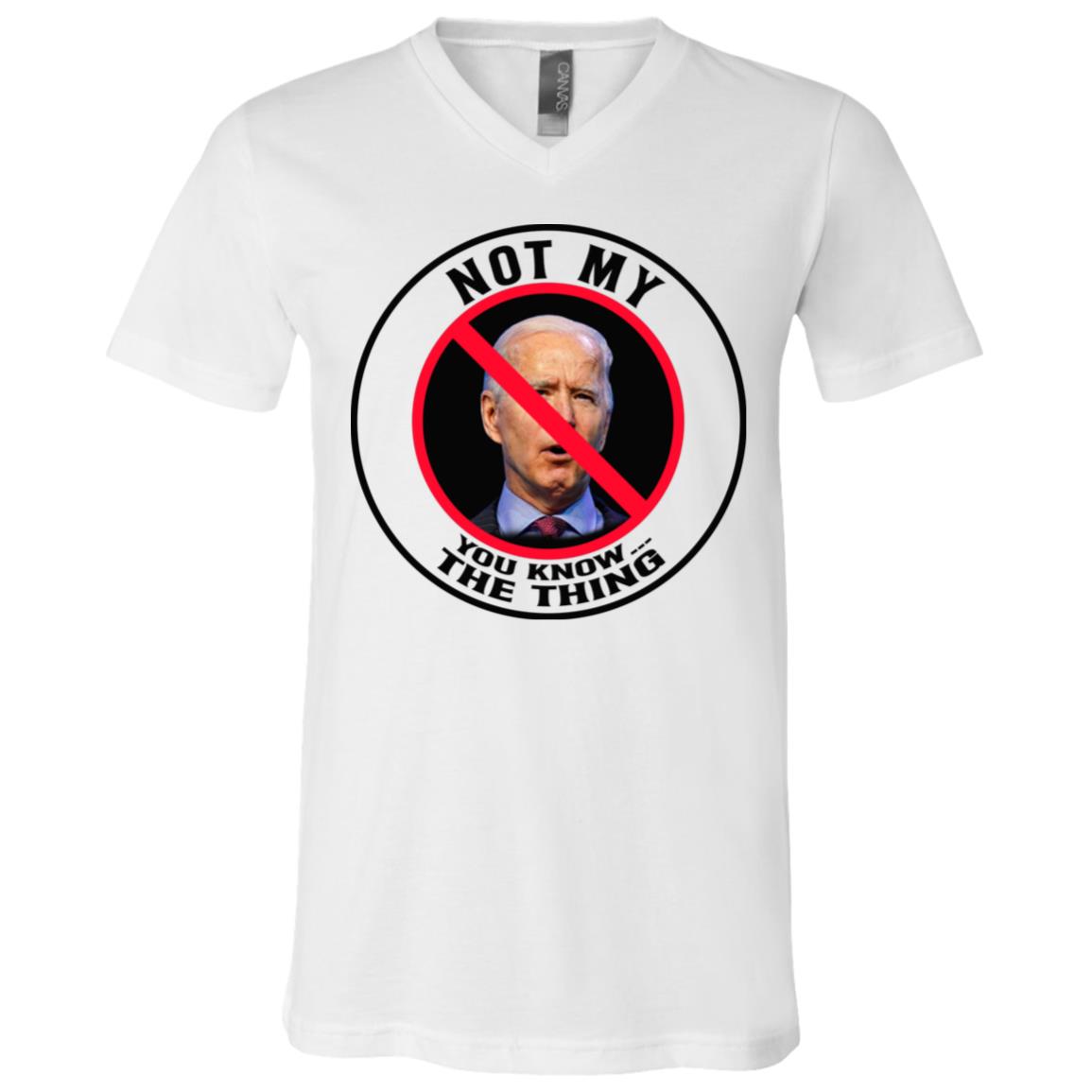 Biden Tshirt, White, V-Neck T-Shirt