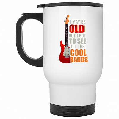 14 oz. White Travel Mug