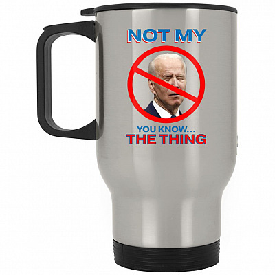 14 oz. Silver Travel Mug