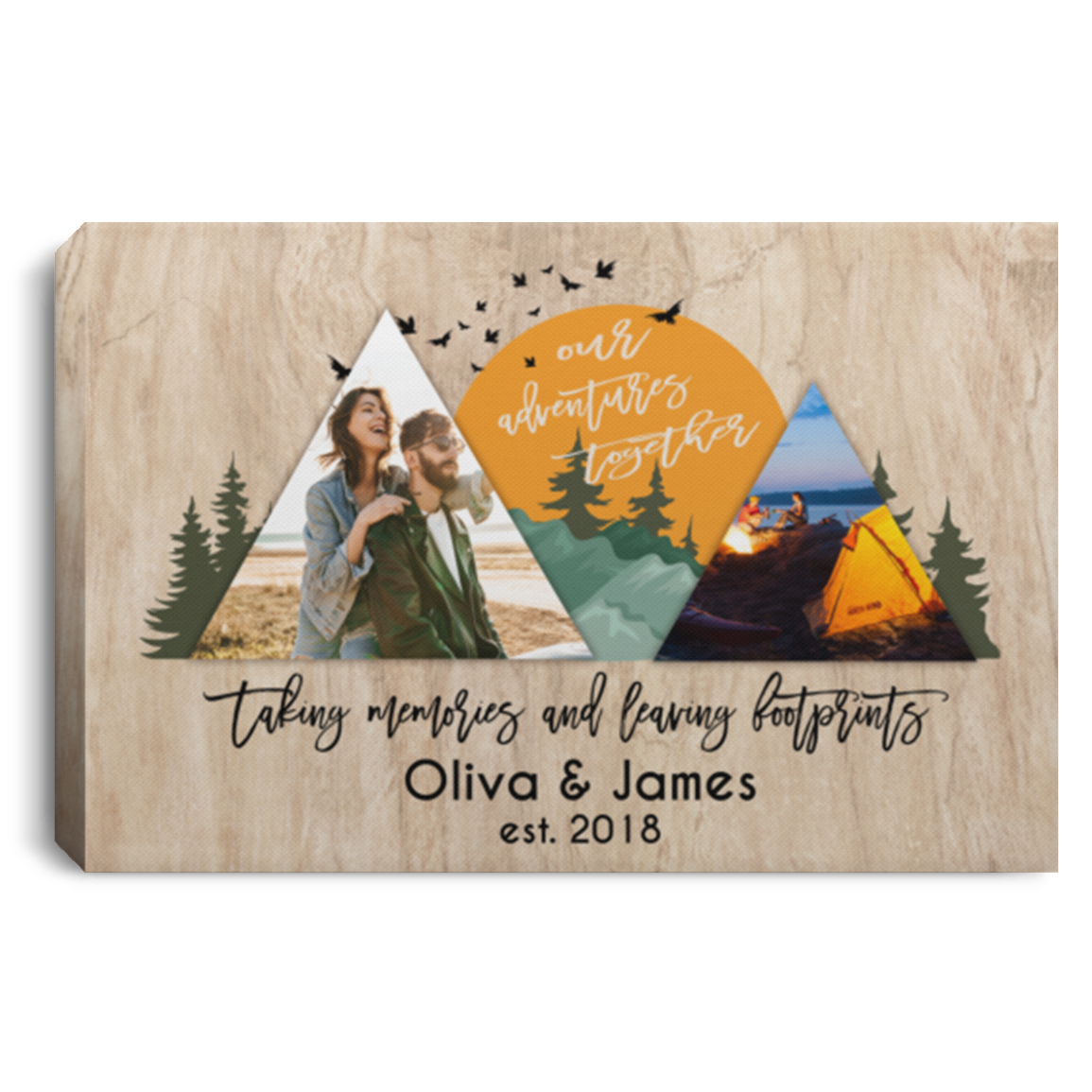 Custom Photo Our Adventures Together Framed Canvas Prints - Unframed Poster - Personalized Anniversary Gift, White, 0.75'' Framed Canvas Custom Photo Our Adventures Together Framed Canvas Prints - Unframed Poster - Personalized Anniversary Gift, White, 0.75'' Framed Canvas