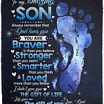 Son Dad Blanket, White, Cozy Plush Fleece Blanket - 50x60 Son Dad Blanket, White, Cozy Plush Fleece Blanket - 50x60