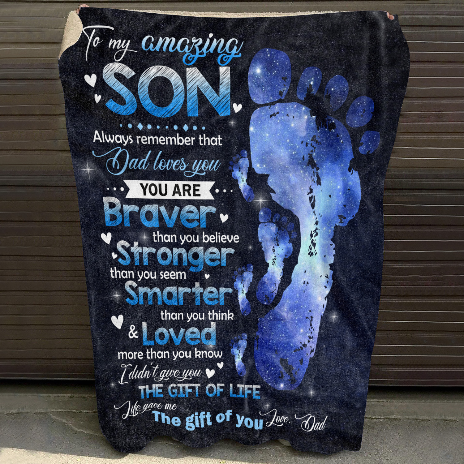 1O. To My Amazing Son-dad Blanket Mockup 10