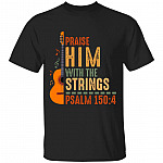 strings tee, Black, Unisex T-Shirt