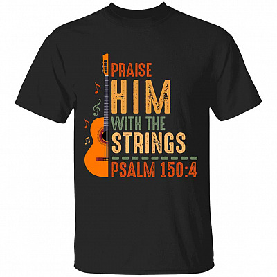 strings tee, Black, Unisex T-Shirt
