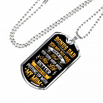 Bonus Dad You May Not Have Given Me Life But You Sure Have Made My Life Better Dog Tag - Gift for Bonus Dad - Dog Tag (Silver)