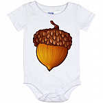 Acorn Nut Onesie, White, Baby Onesie - 12 Month