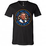 dr shirt, Black, V-Neck T-Shirt