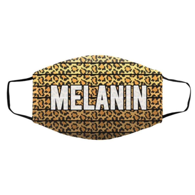 Melanin Mask, White, Cloth Face Cover – Medium/Large