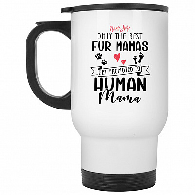 14 oz. White Travel Mug
