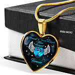 The Moment Your Heart Stopped Mine Changed Forever Heart Pendant Necklace - Heart Luxury Necklace (Gold Plated)