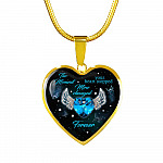 The Moment Your Heart Stopped Mine Changed Forever Heart Pendant Necklace - Heart Luxury Necklace (Gold Plated)