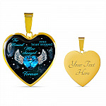 The Moment Your Heart Stopped Mine Changed Forever Heart Pendant Necklace - Heart Luxury Necklace (Gold Plated)