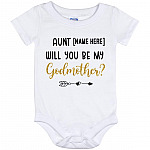 Personalized Aunt Will You, White, Baby Onesie - 12 Month