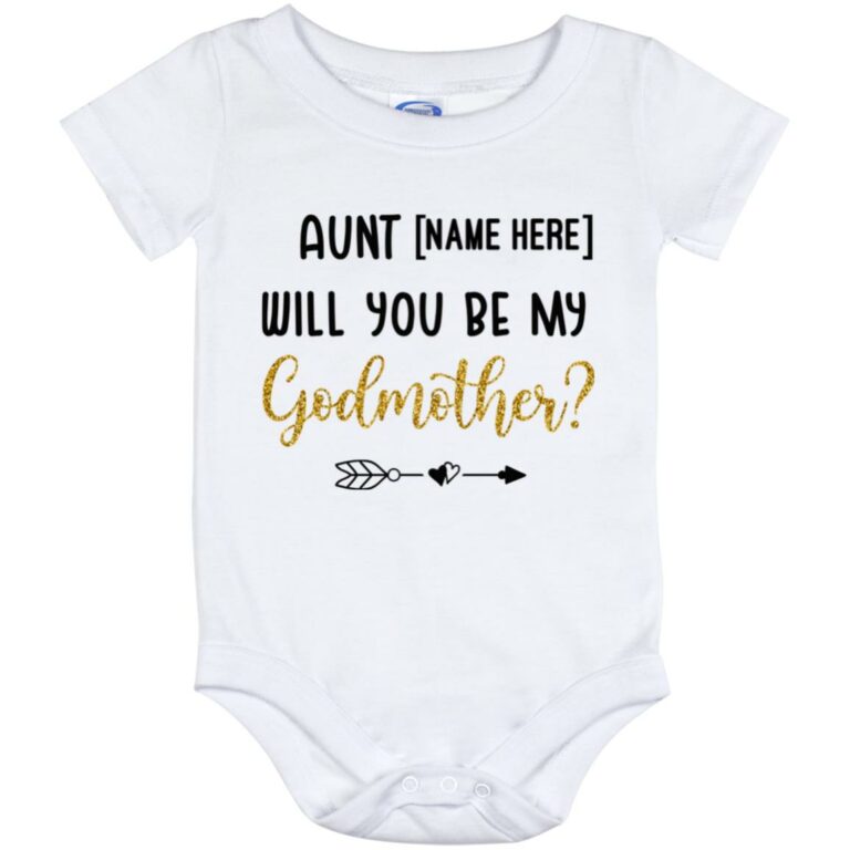 Personalized Aunt Will You, White, Baby Onesie - 12 Month