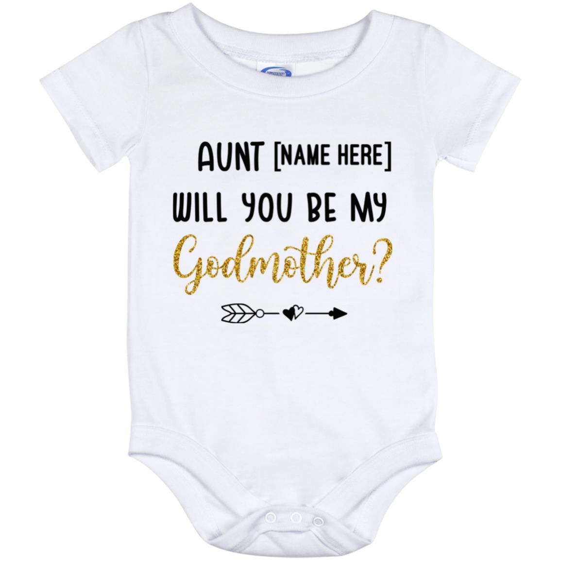 Personalized Aunt Will You, White, Baby Onesie - 12 Month Personalized Aunt Will You, White, Baby Onesie - 12 Month