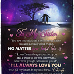 To My Sister You Are, White, Cozy Plush Fleece Blanket - 50x60