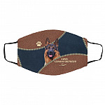 German Shepherd mask, White, Cloth Face Cover – Medium/Large