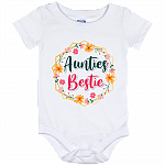 Cute Aunties Bestie Baby Onesie - Baby Infant Bodysuit - Aunt Baby Onsie, White, Baby Onesie - 12 Month