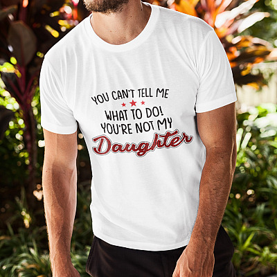 Alternative view of You Can't Tell Me What to Do You're Not My Daughter Red Buffalo Plaid T-Shirt