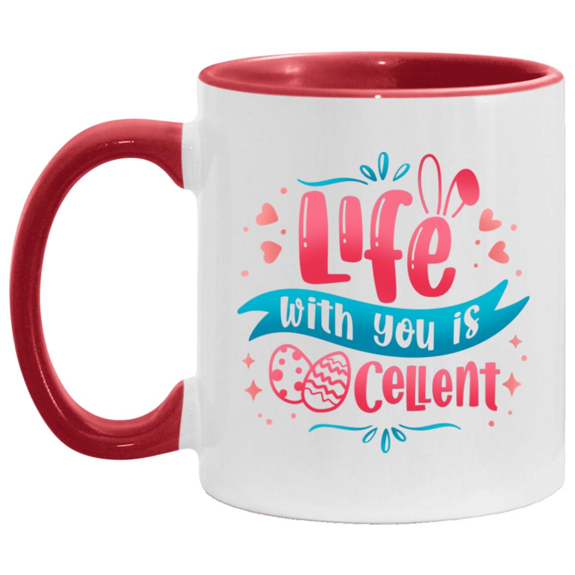 Easter Egg Accent Mug, White/Red, 11 oz. Accent Mug Easter Egg Accent Mug, White/Red, 11 oz. Accent Mug