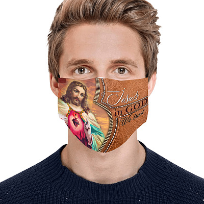 Alternative view of In God We Trust Christian Washable Reusable Custom Printed Cloth Face Mask Cover