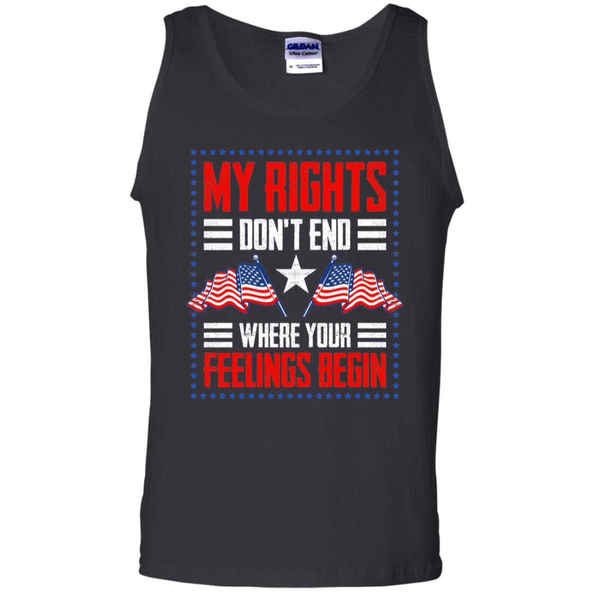 My Rights Don't End, Black, Unisex Tank Top