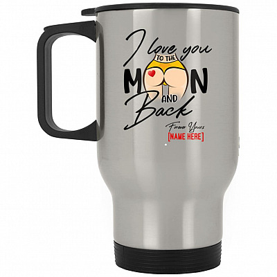 14 oz. Silver Travel Mug