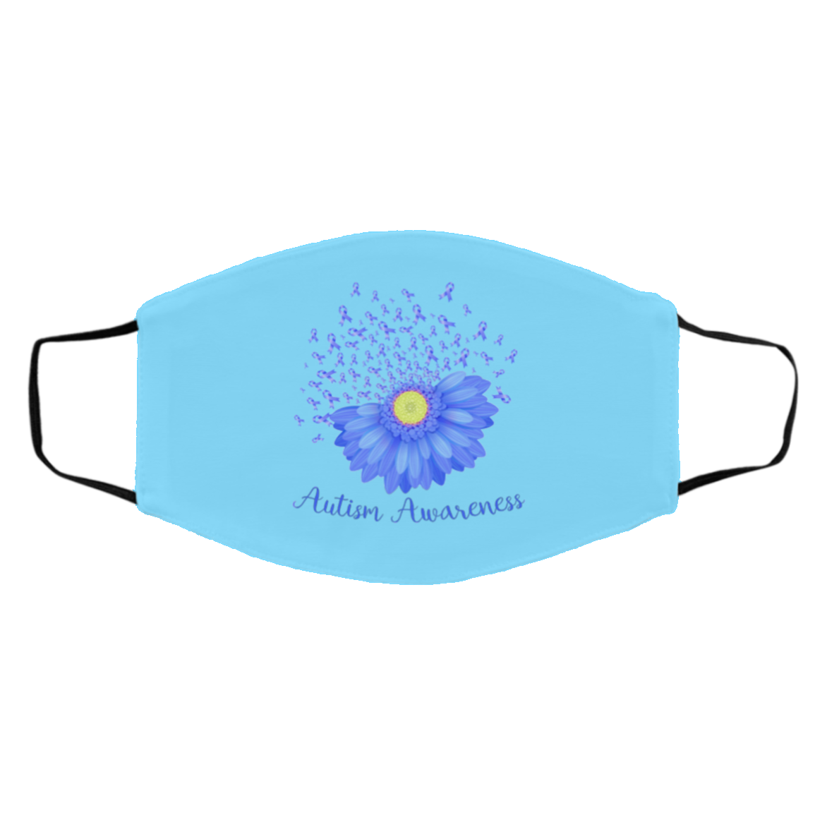 Blue Daisy Autism Awareness Day 2021 Wear Blue for Autism Washable Reusable Face Mask, Columbia Blue, Cloth Face Cover – Medium/Large Blue Daisy Autism Awareness Day 2021 Wear Blue for Autism Washable Reusable Face Mask, Columbia Blue, Cloth Face Cover – Medium/Large